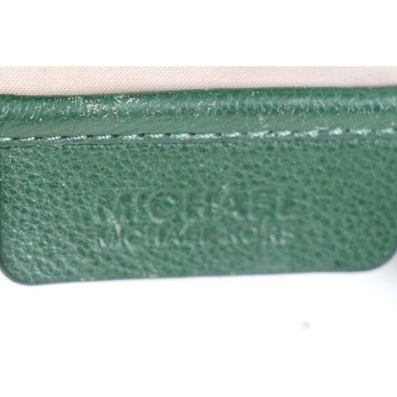 Michael Kors GREEN GENUINE LEATHER THREE COMPARTMENTS SHOULDER BAG TOTE HANDBAG - Picture 11 of 15